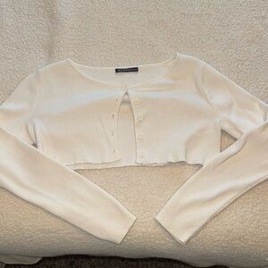Brandy Melville/john Galt white knit cardigan